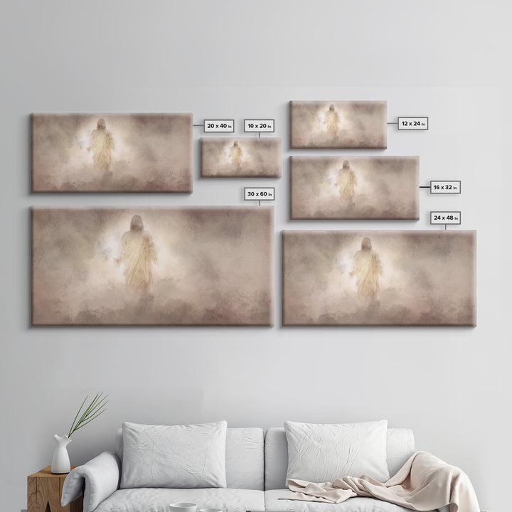 Heavenly Glory | Framed Canvas Print | Christian Art Canvas | Jesus Painting | Christian Wall Art | Christian Decor | Modern Christian Art
