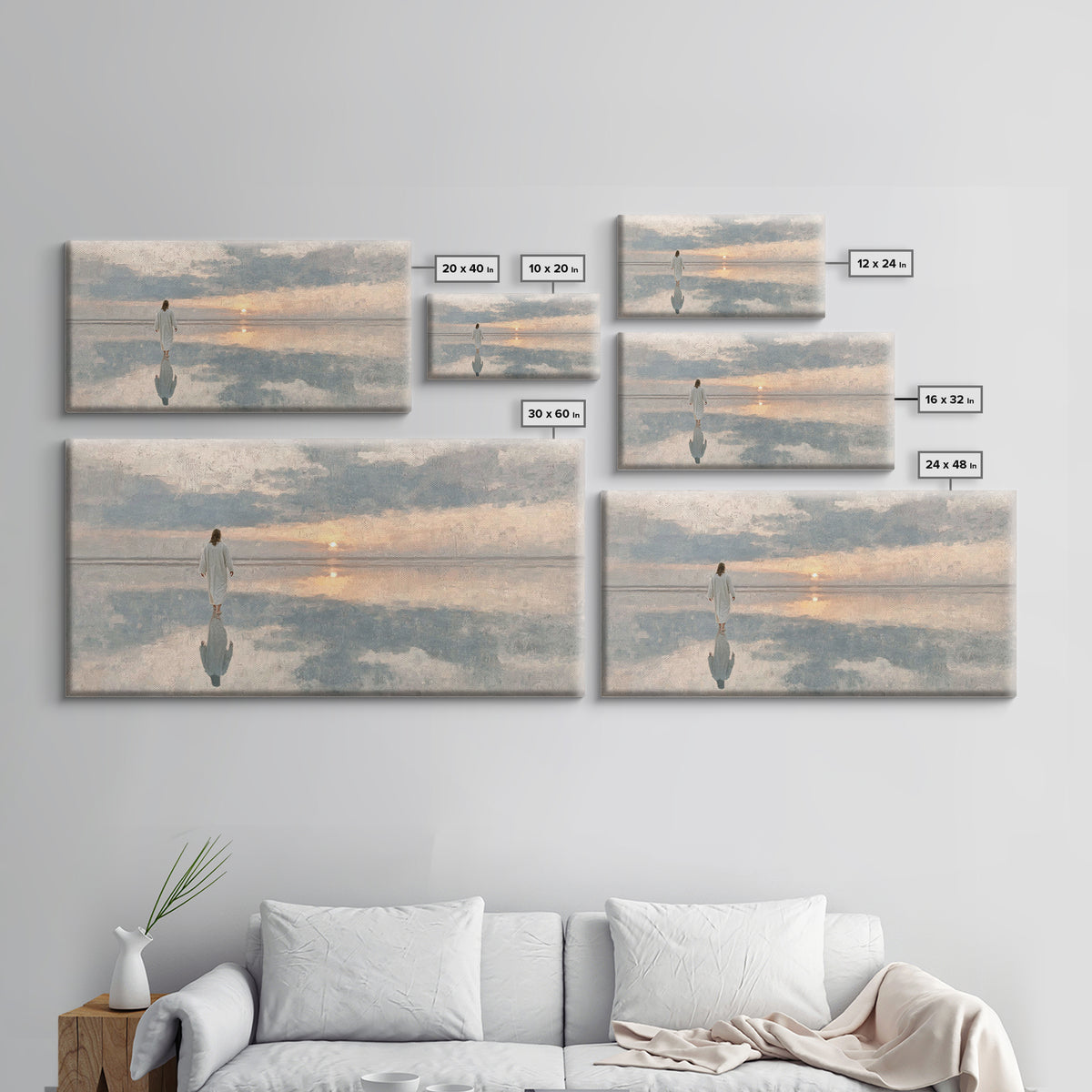 Dawn Of Mercy – Framed Canvas Print – Christian Art Print – Christian Wall Art – Jesus Art Print – Subtle Christian Paintings