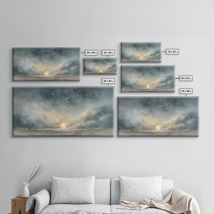 Star Of Promise – Framed Canvas Print – Christian Christmas Art – Christmas Wall Art – Christian Art Canvas – Vintage Christmas Art – Chris