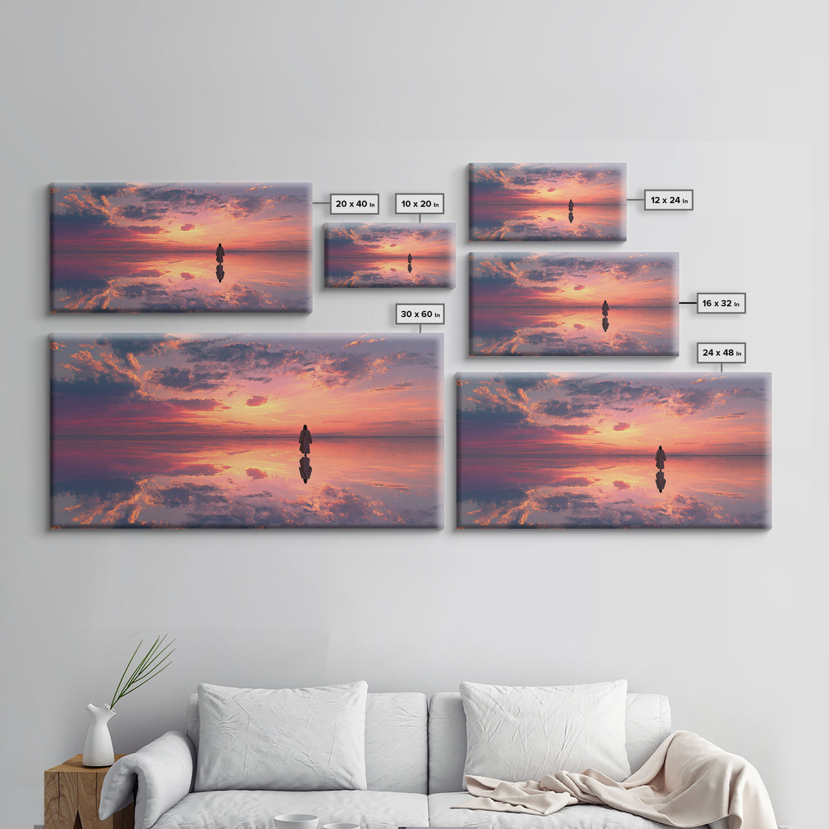 Sky Of Promise – Framed Canvas Print – Christian Art Canvas – Christian Art Gift – Minimalist Christian Art – Modern Christian Art