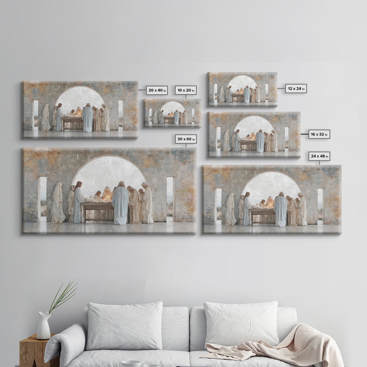 Heavenly Host Dawn | Framed Canvas Print | Christian Art Canvas | Jesus Painting | Christmas Wall Art | Christian Christmas | Christian Dec
