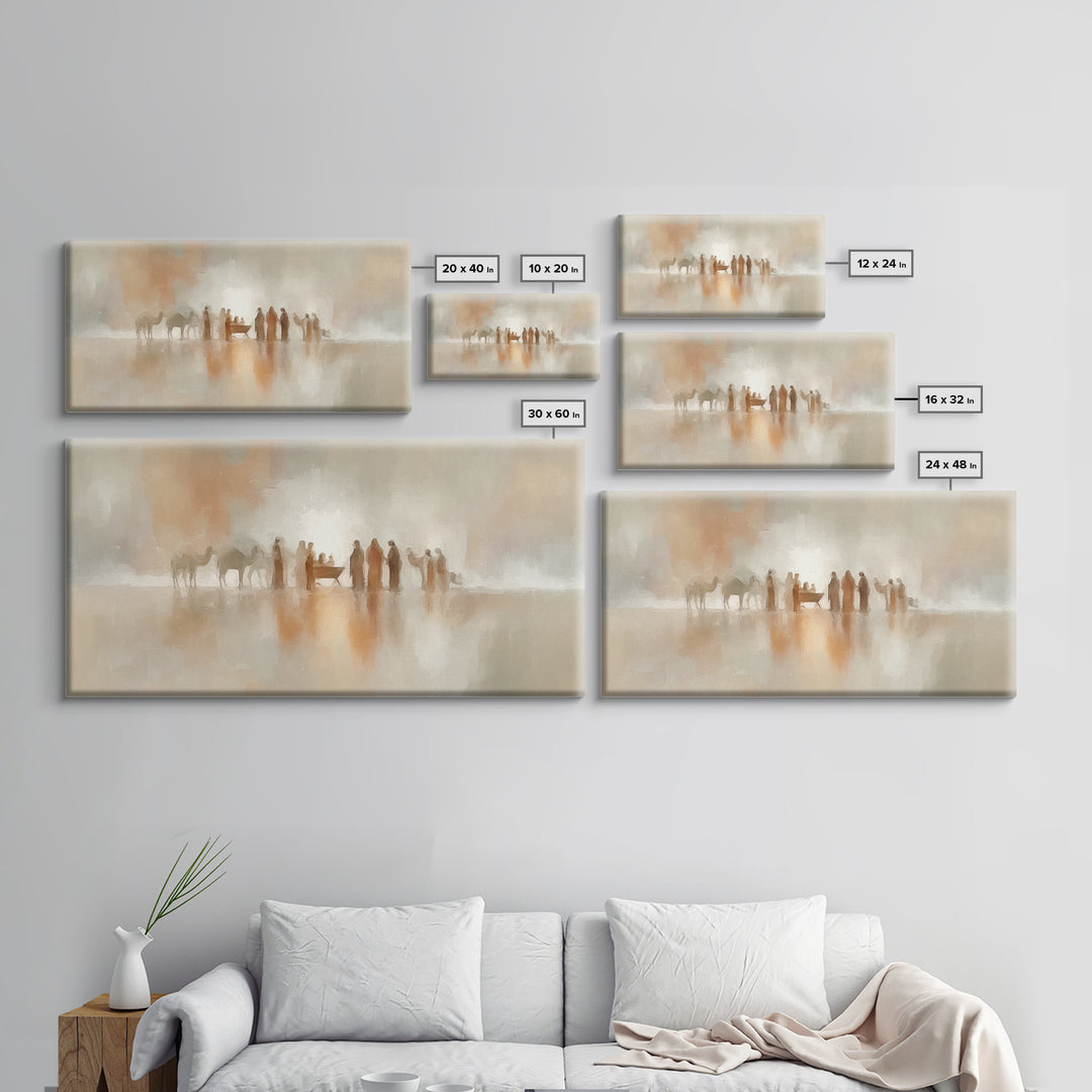 Bethlehem Stillness, Framed Canvas Print, Christian Art Canvas, Jesus Painting, Christmas Art, Christian Christmas, Christian Decor