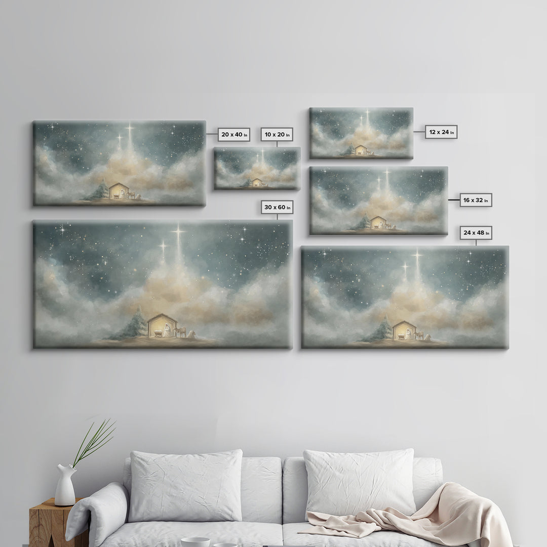 Guiding Star Haven | Framed Canvas Print | Christian Wall Art | Jesus Painting | Christmas Art | Christian Christmas Art | Christian Decor