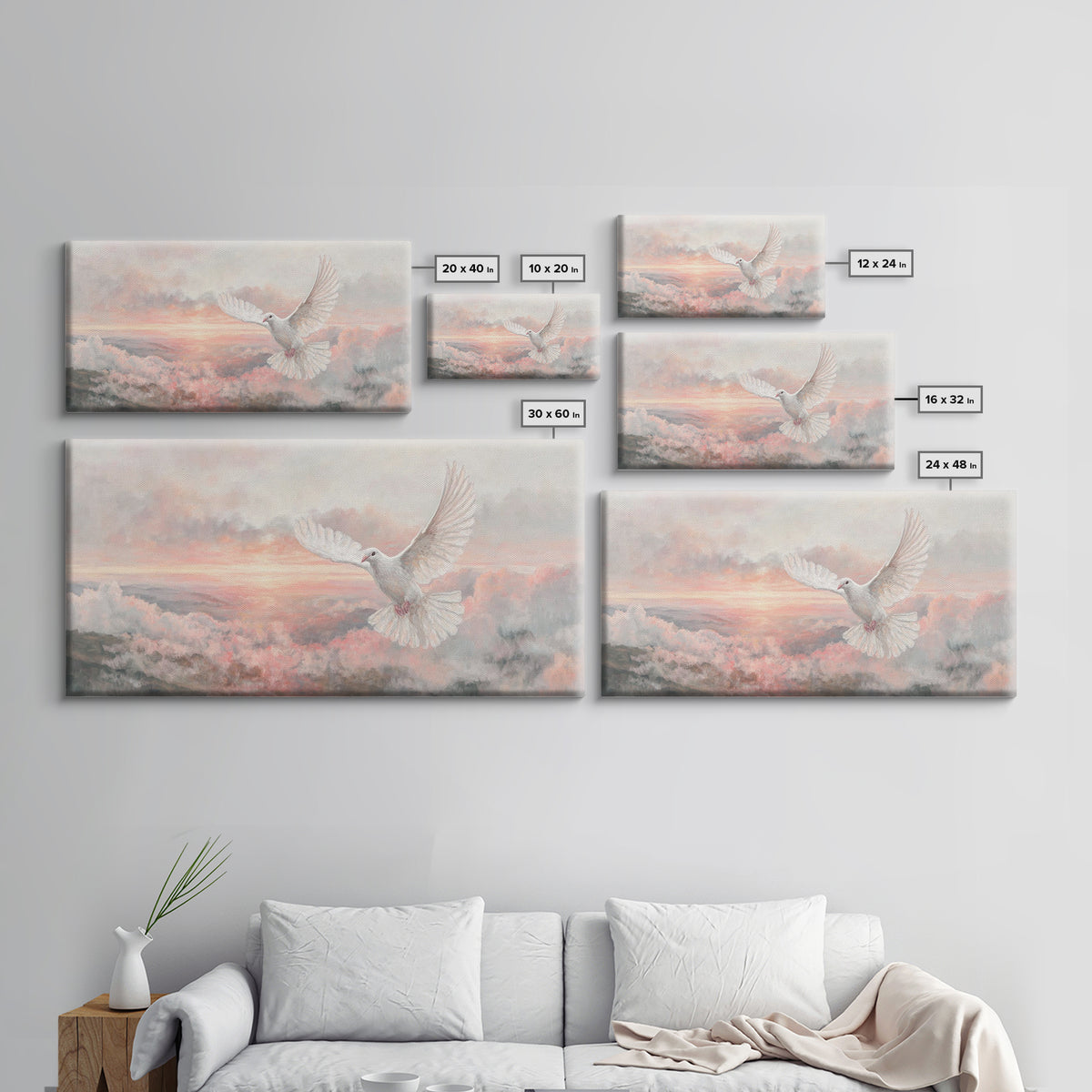 Spirit Of Light – Framed Canvas Print – Christian Wall Art – Christian Art Print – White Christmas Art – Christian Christmas Art
