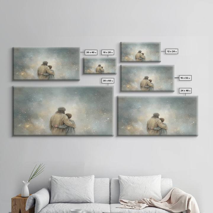 Horizon Blessing - Framed Canvas Print - Christian Art Work - Christian Art Canvas - Jesus Painting - Christian Decor - Christmas Art Print