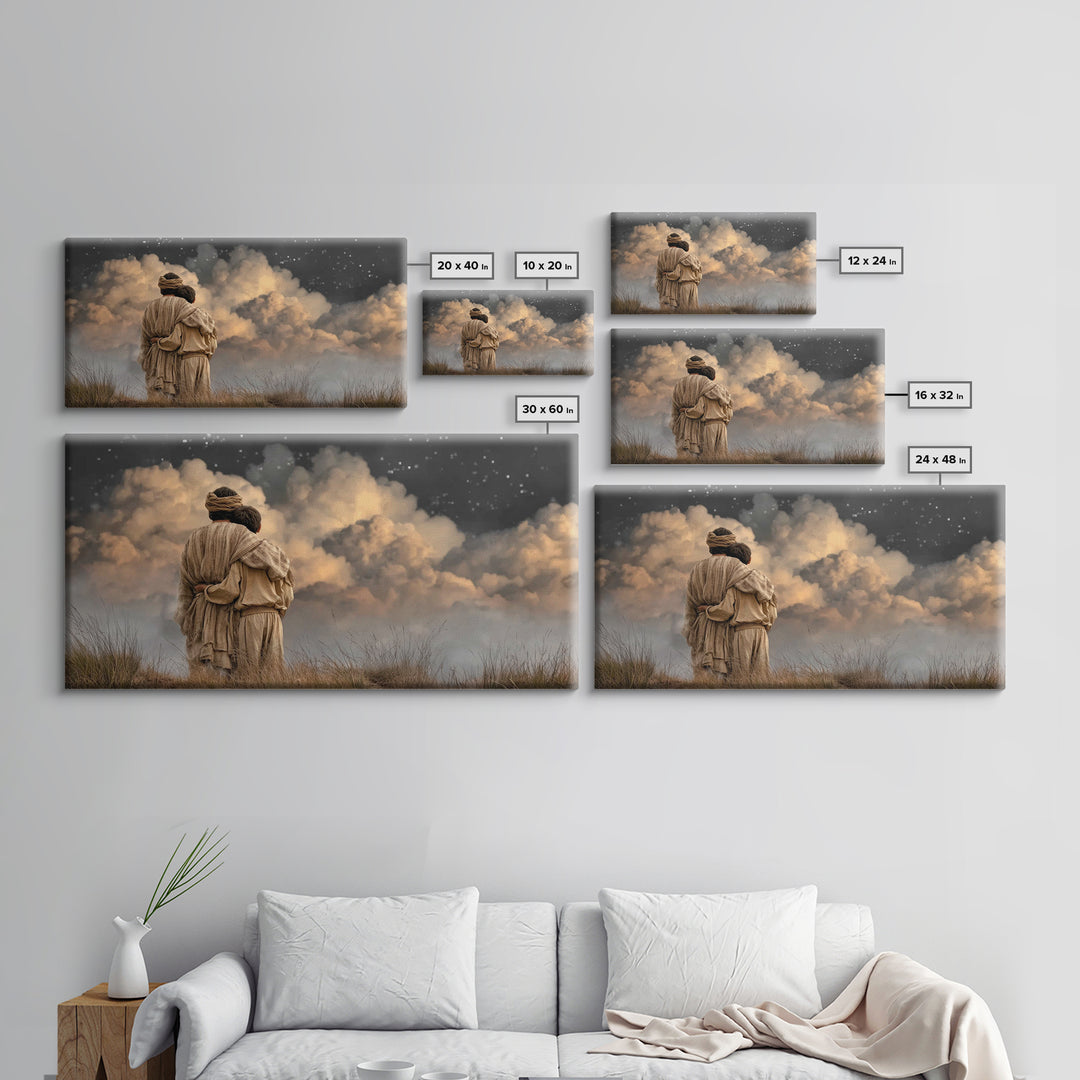 Starry Covenant - Framed Canvas Print - Christian Christmas Art - Christian Wall Art - Christian Decor - Jesus Painting - Christian Art Can