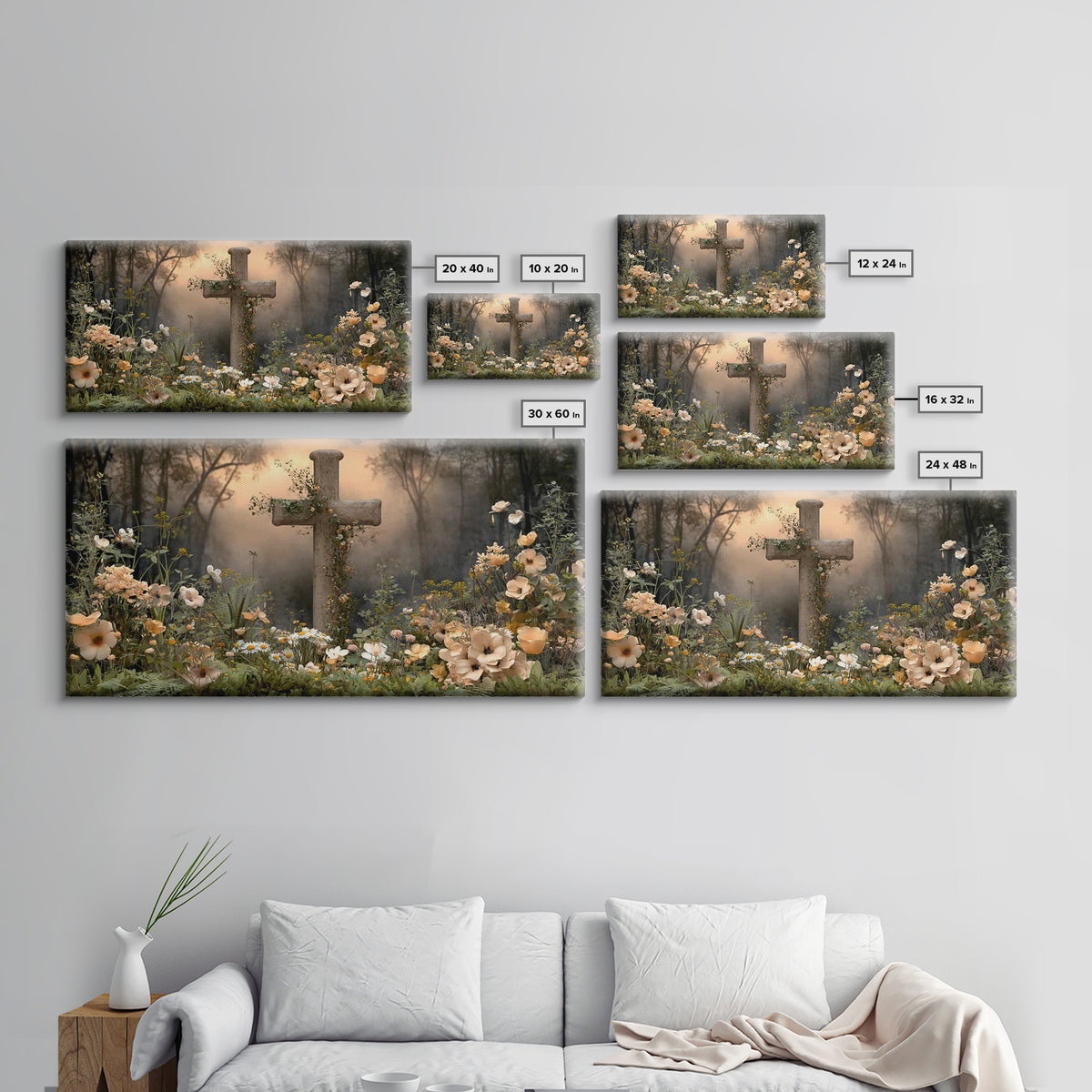 Garden Of Mercy – Framed Canvas Print – Christian Art – Christian Painting – Modern Christian Art – Jesus Canvas Art – Christian Gift Ideas