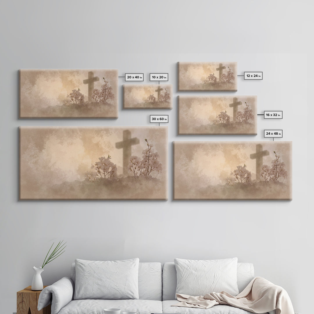 Dawn Of Hope – Framed Canvas Print – Christian Art Canvas – Moody Christian Art – Christian Painting – Christian Wall Art – Vintage Christi