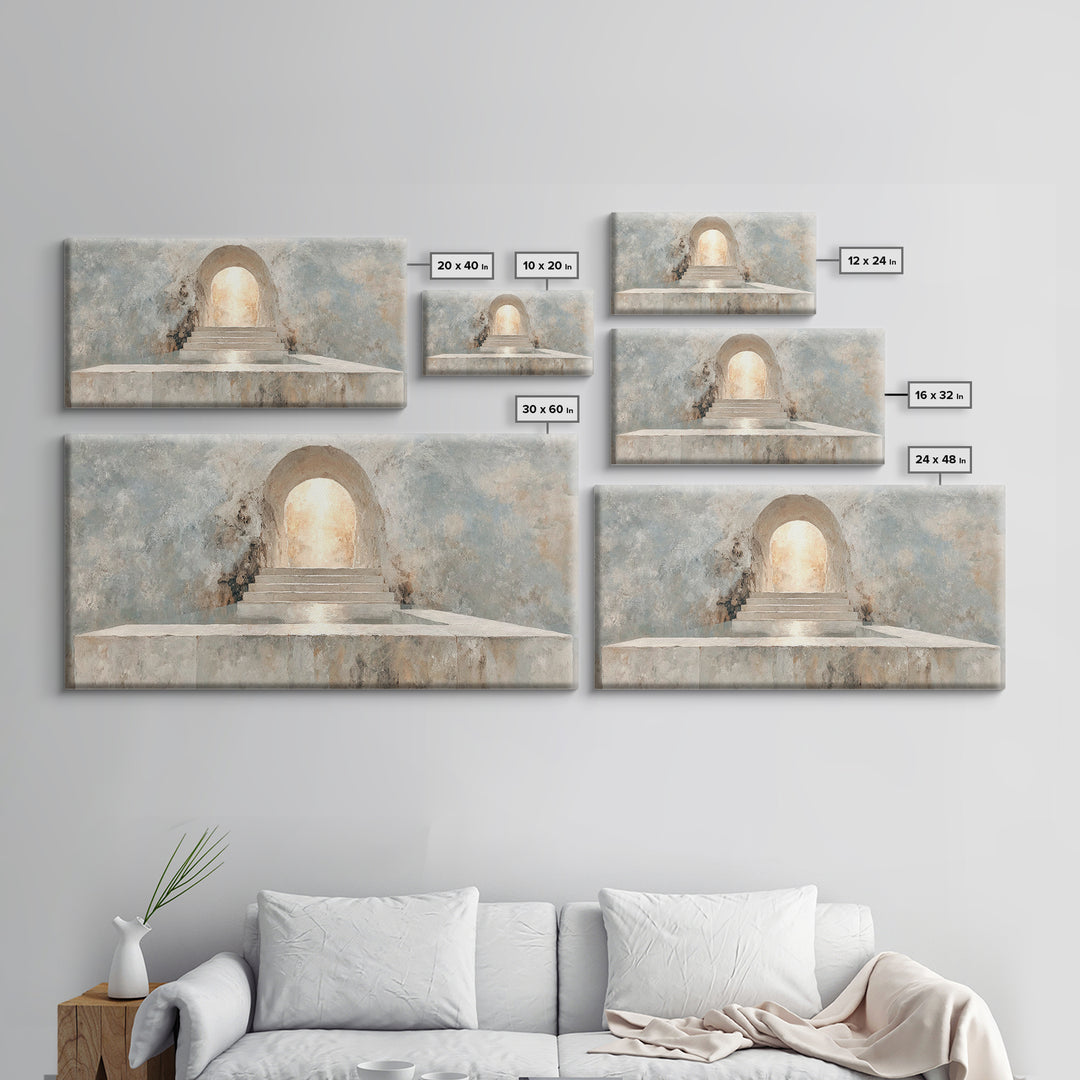 Sacred Passage – Framed Canvas Print – Minimalist Christian Art – Christian Wall Art – Modern Christian Art – Christian Art Print – Subtle