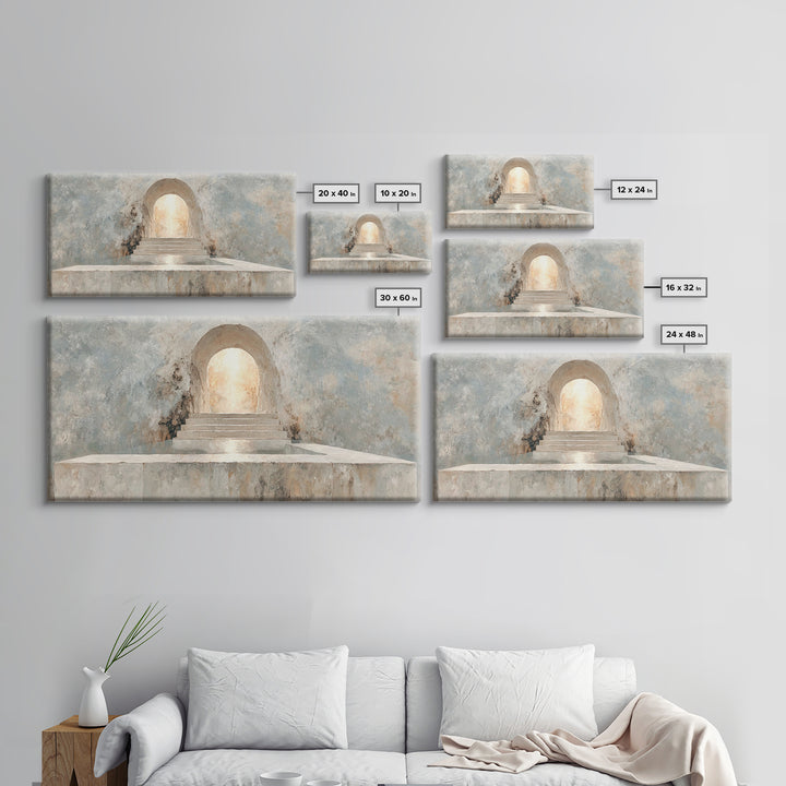 Sacred Passage – Framed Canvas Print – Minimalist Christian Art – Christian Wall Art – Modern Christian Art – Christian Art Print – Subtle