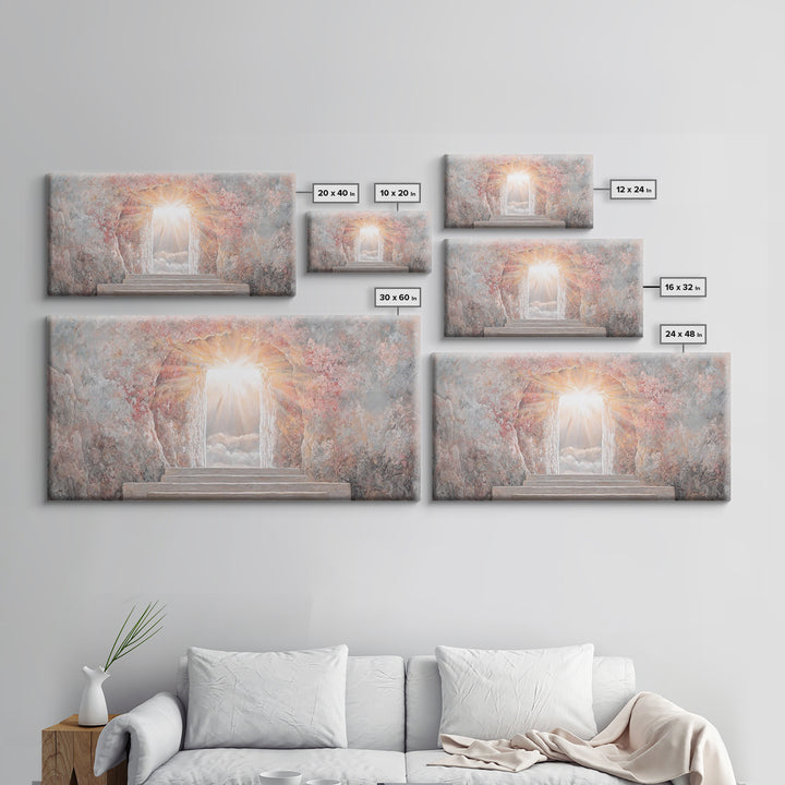 Radiant Tomb Light – Framed Canvas Print – Christian Wall Art – Christian Art Canvas – Jesus Painting – Christian Christmas Art