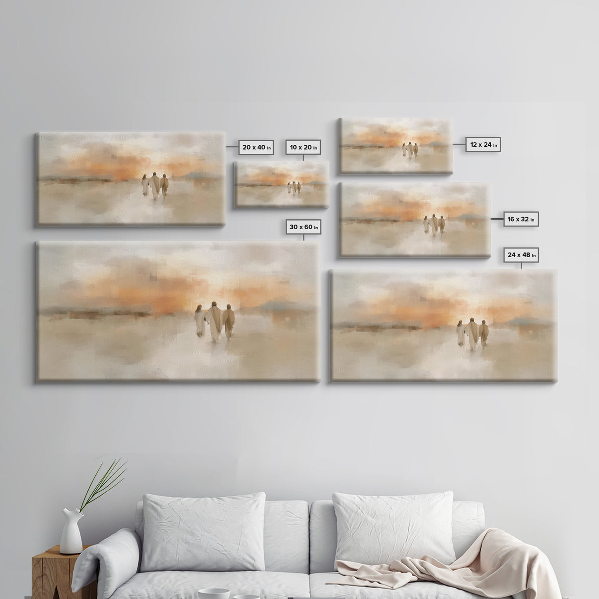 Walk Of Faith | Framed Canvas Print | Christian Art Work | Christian Gift Ideas | Jesus Wall Art | Christian Art Canvas