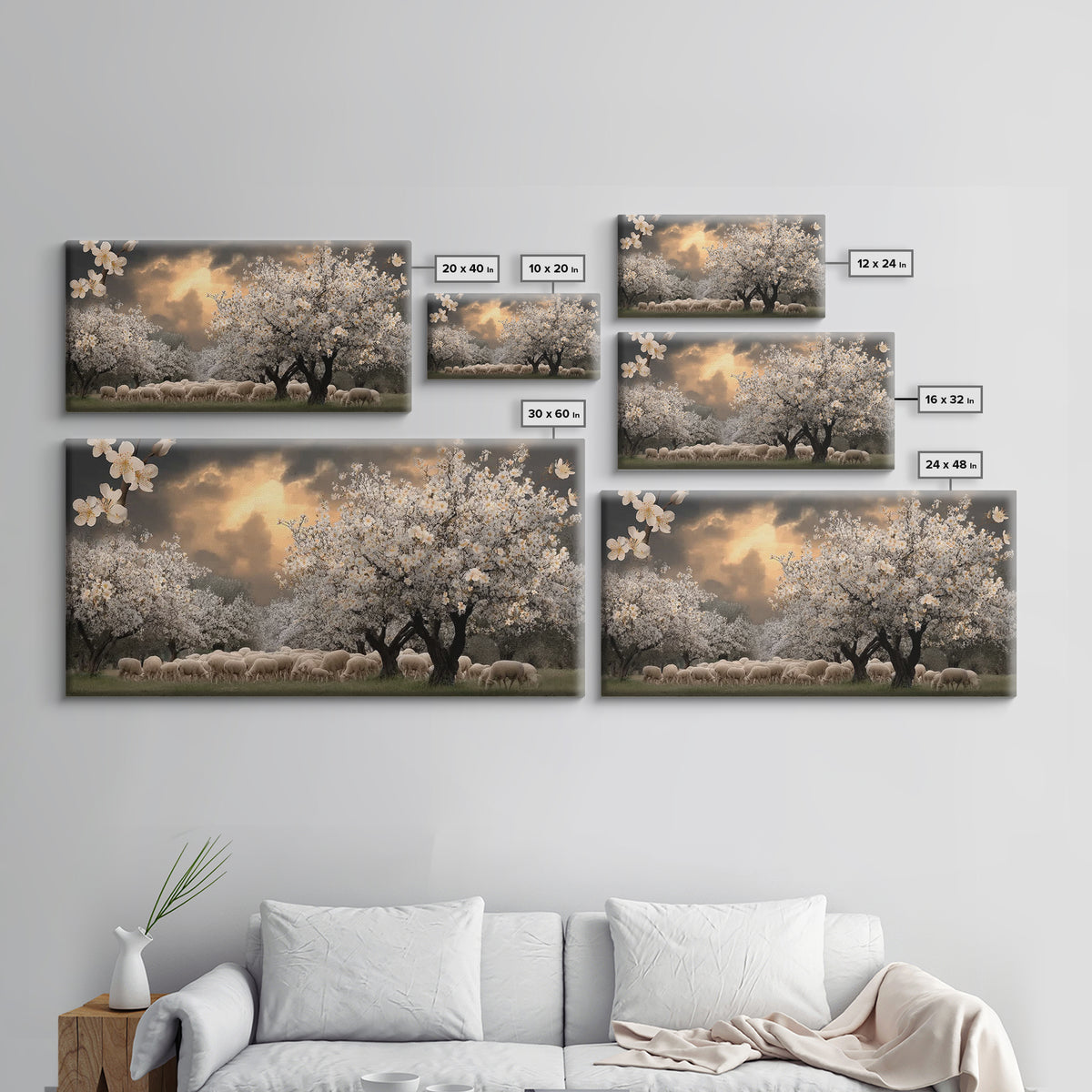 Evening Orchard Light | Framed Canvas Print | Christian Art Canvas | Christian Wall Art | Christmas Art | Jesus Painting | Christian Decor