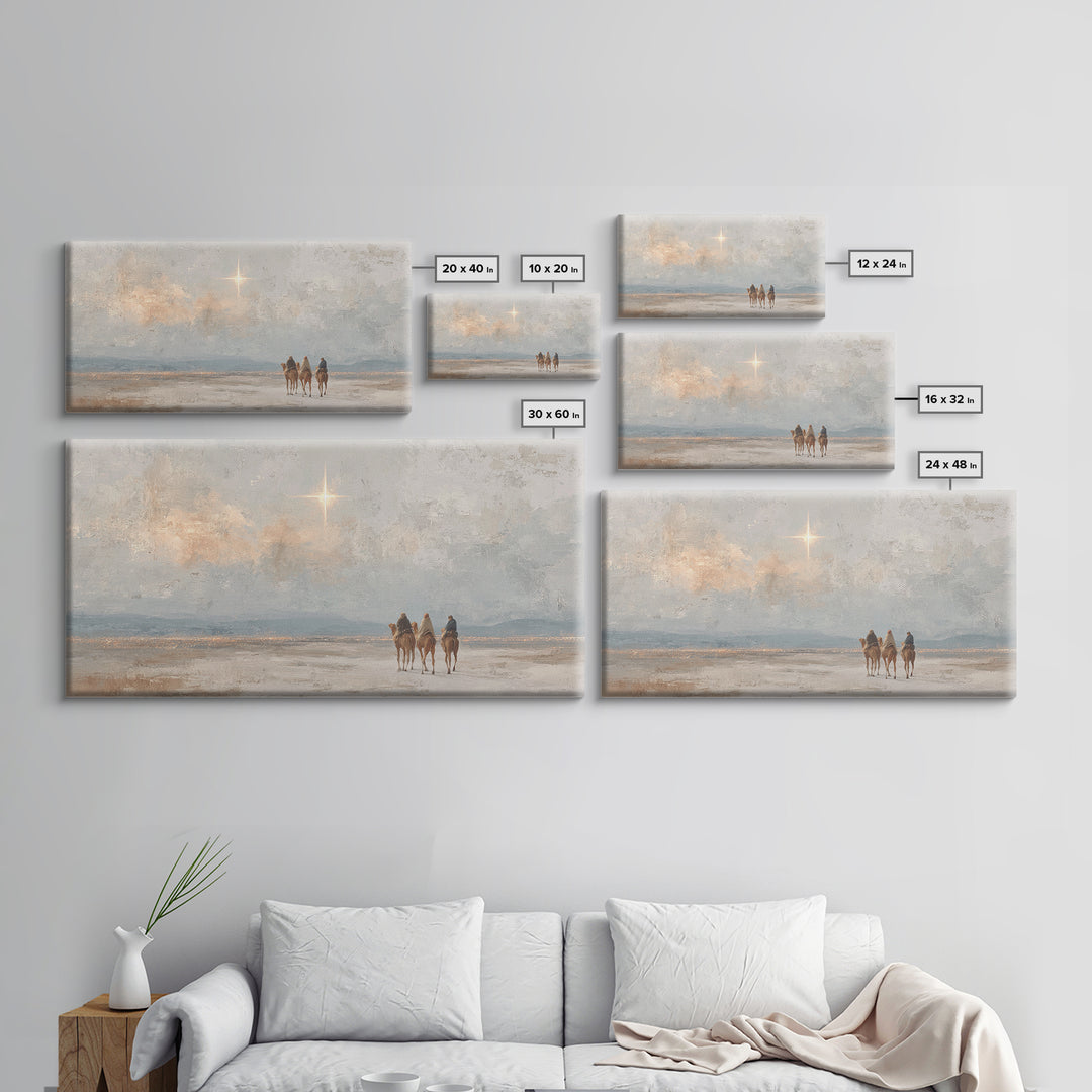 Starward Journey, Framed Canvas Print, Christmas Wall Art, Christian Art Canvas, Christian Christmas Art, Unique Christian Art, Christian G