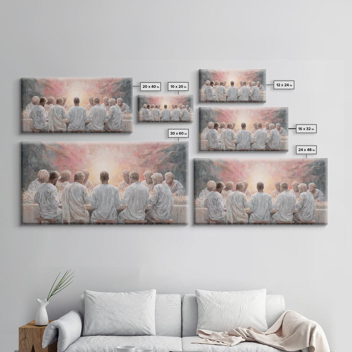 Supper Of Light – Framed Canvas Print – Christian Christmas Art – Christian Wall Art – Christian Art Canvas – Christian Art Print – Christi