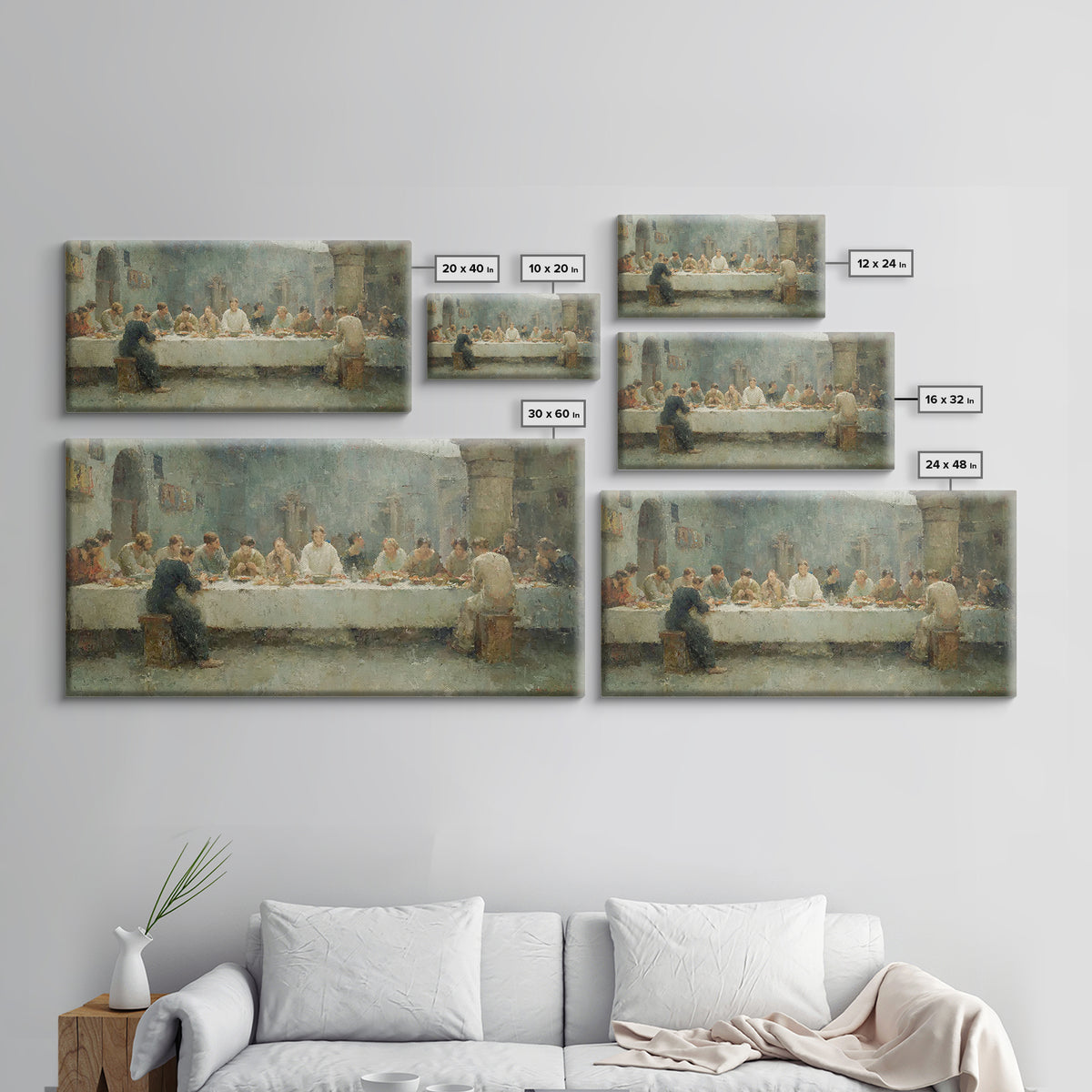 Silent Communion – Framed Canvas Print – Christian Wall Art – Jesus Painting – Christian Art Canvas – Christian Christmas Art – Christian D