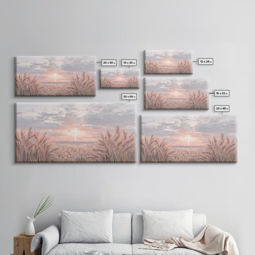 Field Of Promise | Framed Canvas Print | Christian Art Canvas | Christian Wall Art | Christian Painting | Christian Decor | Christian Art P