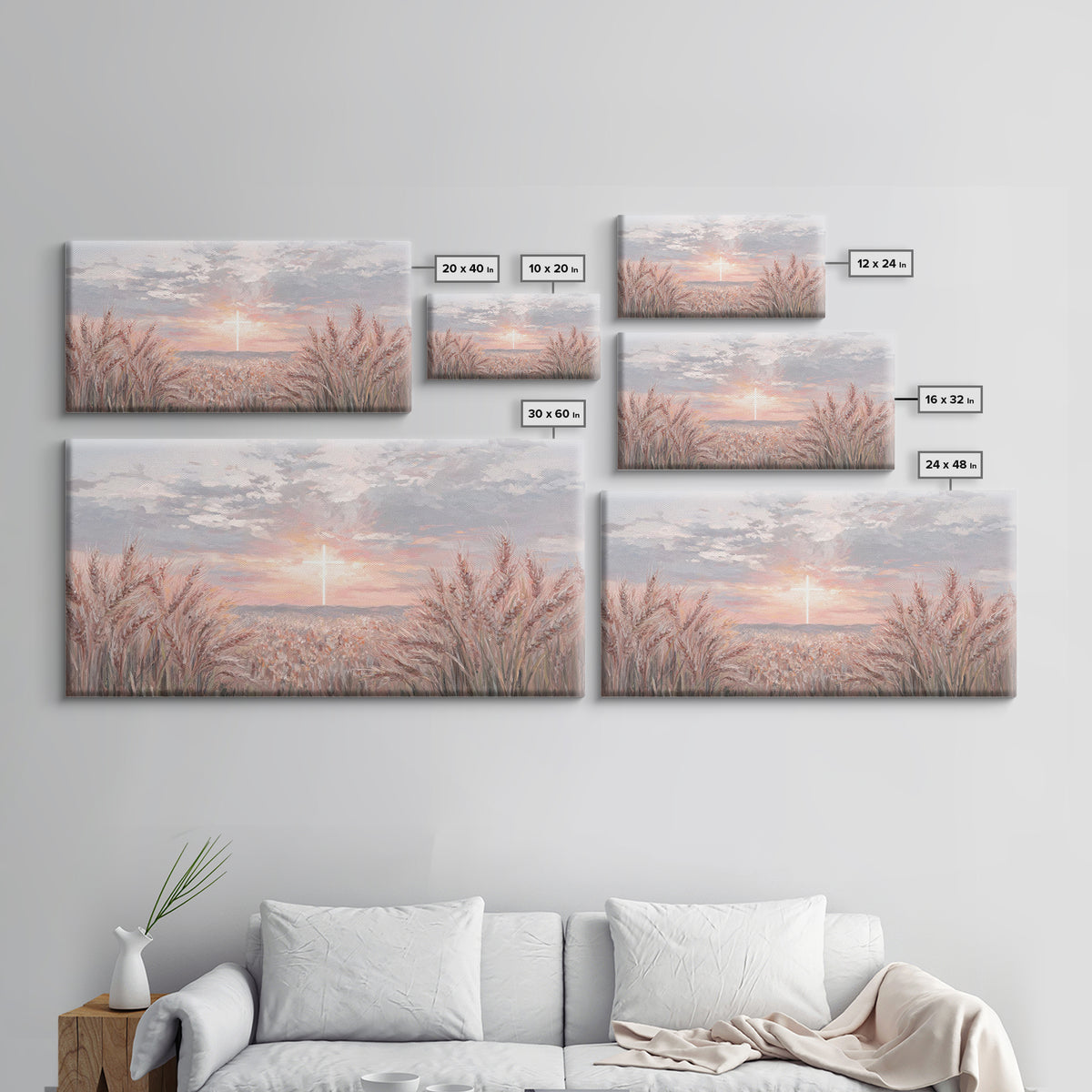 Field Of Promise | Framed Canvas Print | Christian Art Canvas | Christian Wall Art | Christian Painting | Christian Decor | Christian Art P