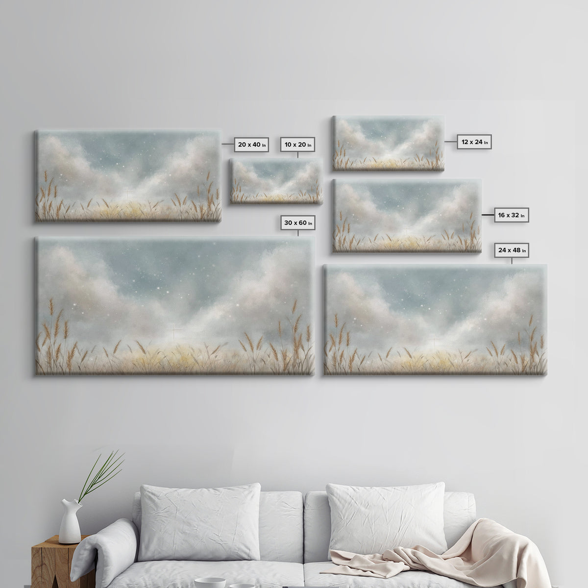 Starlit Hope – Framed Canvas Print – Christian Art Canvas – Christian Painting – Christian Wall Art – Christian Decor – Christian Art Print