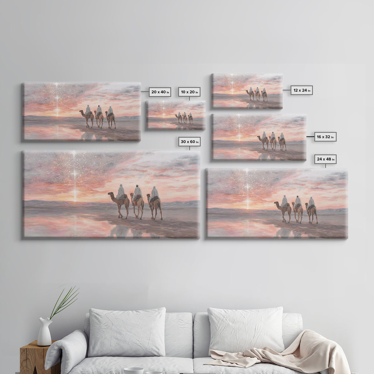 Starward Journey – Framed Canvas Print – Christian Art Canvas – Christian Christmas Art – Christian Wall Art – Christmas Decor – Christian