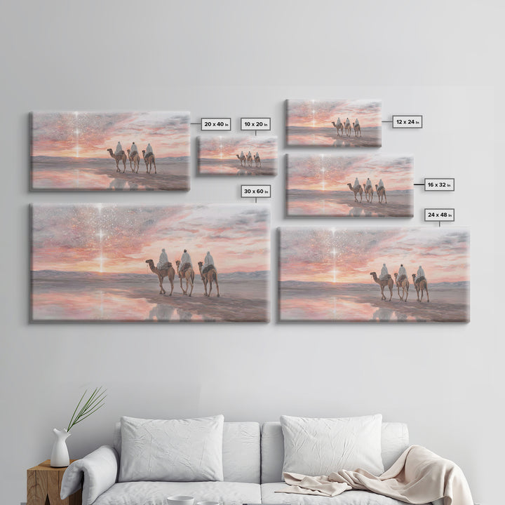 Starward Journey – Framed Canvas Print – Christian Art Canvas – Christian Christmas Art – Christian Wall Art – Christmas Decor – Christian