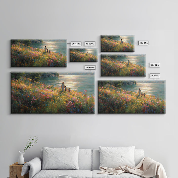 Riverlight Promise – Framed Canvas Print – Christian Wall Art – Christian Art Canvas – Jesus Painting – Christian Christmas Art – Christian