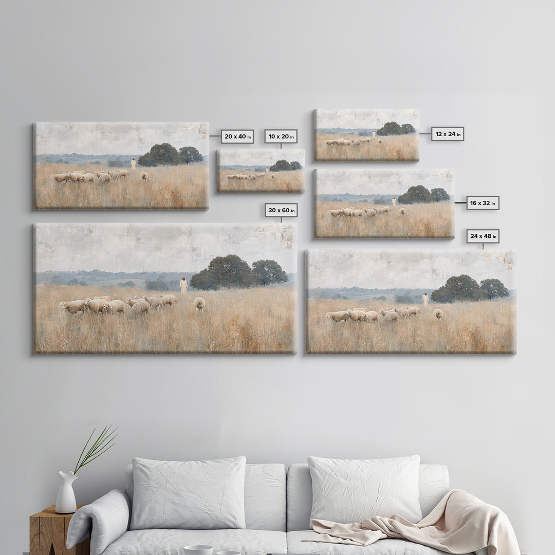 Dawn Of Peace – Framed Canvas Print – Christian Art Canvas – Christian Wall Art – Jesus Painting – Christian Decor – Modern Christian Art –