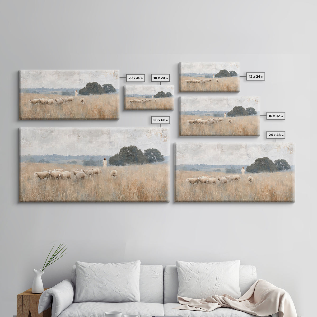 Dawn Of Peace – Framed Canvas Print – Christian Art Canvas – Christian Wall Art – Jesus Painting – Christian Decor – Modern Christian Art –