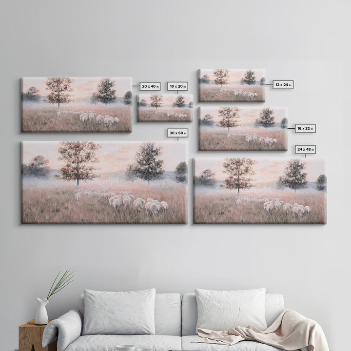 Pastel Meadow – Framed Canvas Print – Christian Art – Christian Art Canvas – Christian Wall Art – Modern Christian Art – Christian Christma
