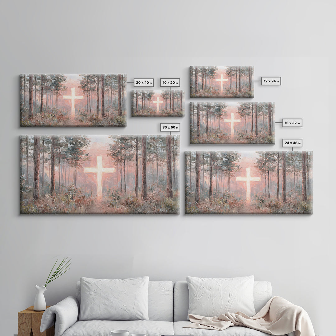 Lighted Path – Framed Canvas Print – Christian Art Canvas – Christian Wall Art – Christian Art – Christian Decor – Christmas Art Work – Chr