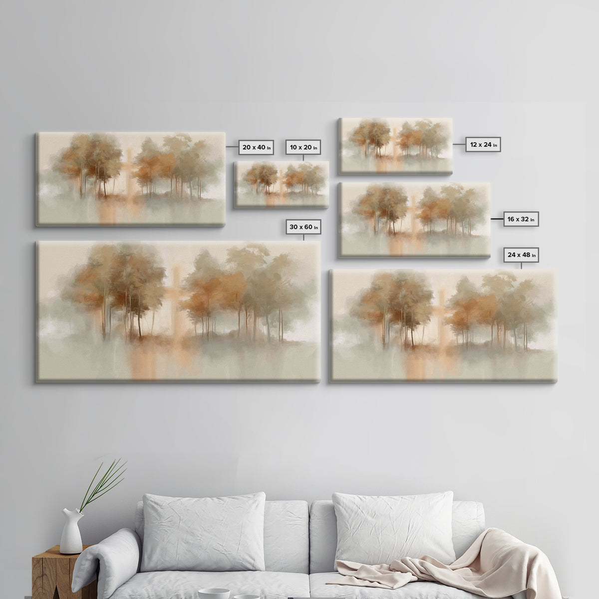 Forest Of Grace – Framed Canvas Print – Christian Wall Art – Jesus Painting – Christian Art Canvas – Christmas Art