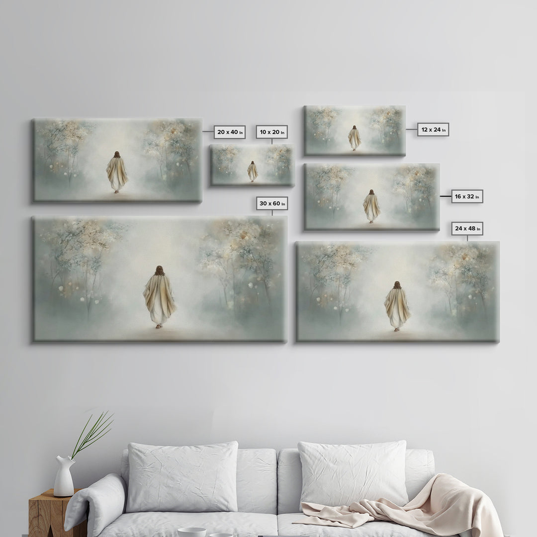 Morning Sanctuary – Framed Canvas Print – Jesus Painting – Christmas Wall Art – Christian Art Canvas – Christian Wall Art – Christian Art