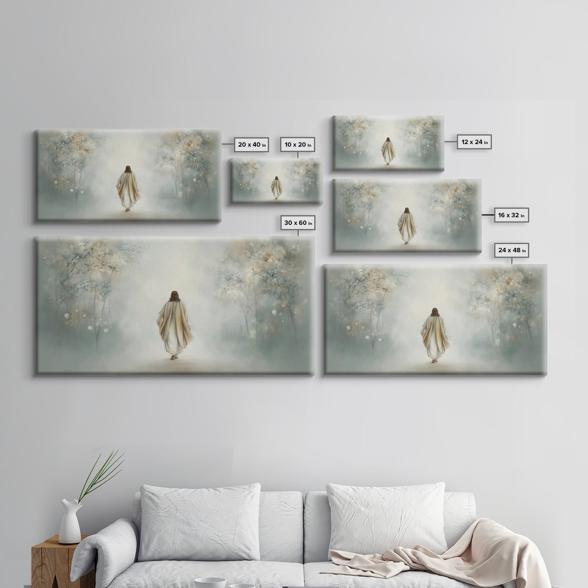 Morning Sanctuary – Framed Canvas Print – Jesus Painting – Christmas Wall Art – Christian Art Canvas – Christian Wall Art – Christian Art