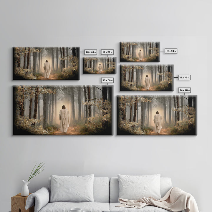 Autumn Prayer Path – Framed Canvas Print – Christian Wall Art – Jesus Canvas Art – Christian Art Canvas – Christmas Art – Christian Gift