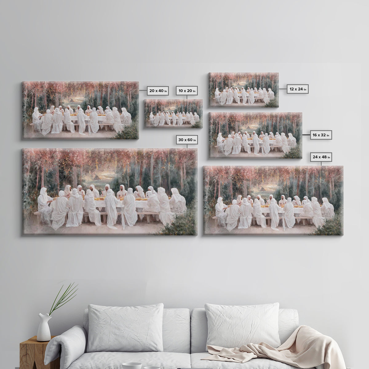 Garden Communion – Framed Canvas Print – Christian Art Canvas – Christian Art – Jesus Painting – Christian Wall Art – Christian art gift