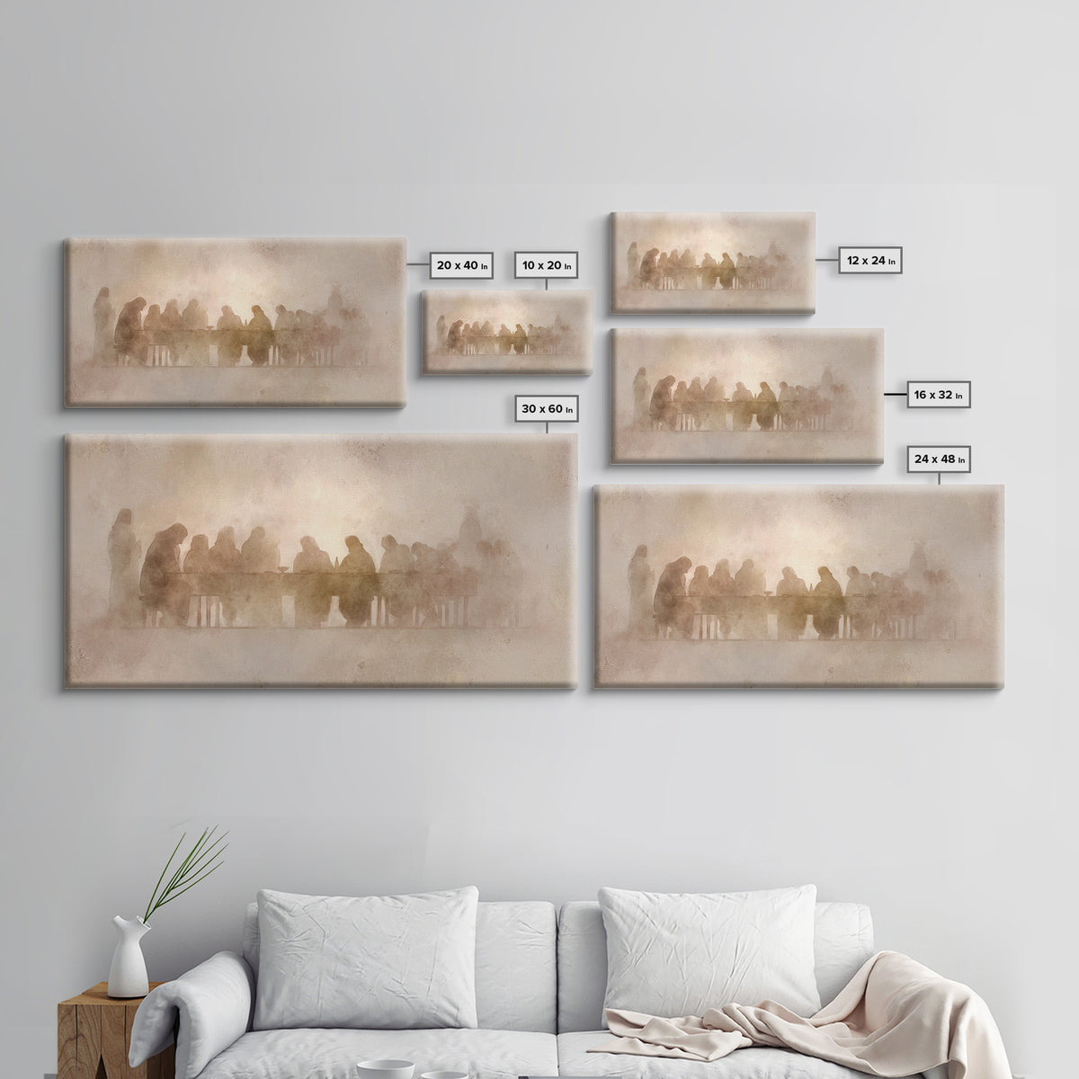 Silent Upper Room – Framed Canvas Print – Christian Art – subtle Christian art – Christian Wall Art – Christian Art Canvas – Jesus Painting