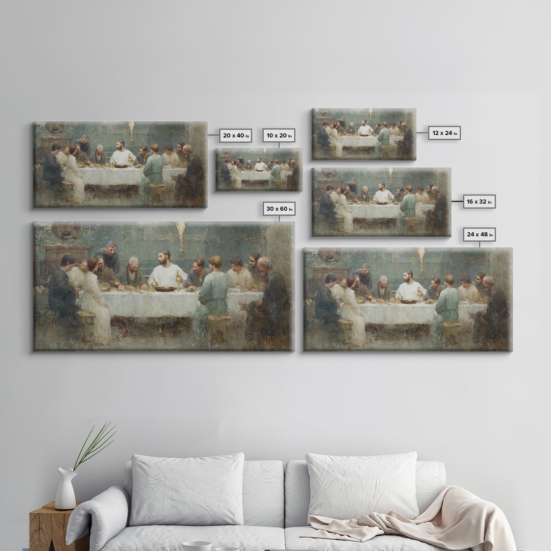 Holy Fellowship – Framed Canvas Print – Christian Art Canvas – Christian Art – Christian Wall Art – Jesus Painting – Christian gift ideas