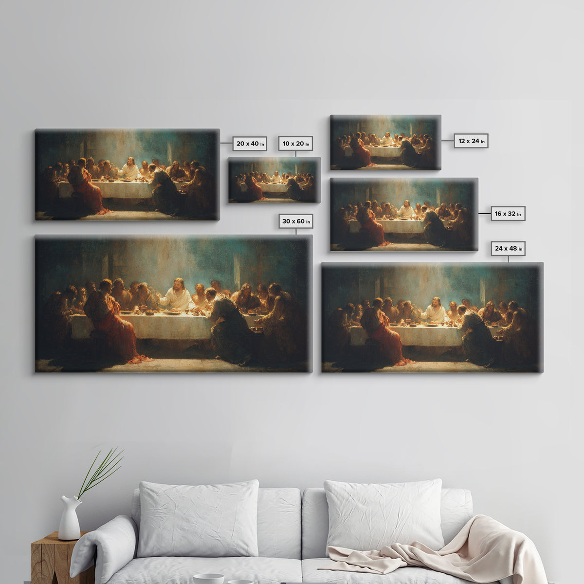 Last Light Gathering – Framed Canvas Print – Christian Art Print – Christian Art – Jesus Painting – Christian Wall Art – Christian Art Canv