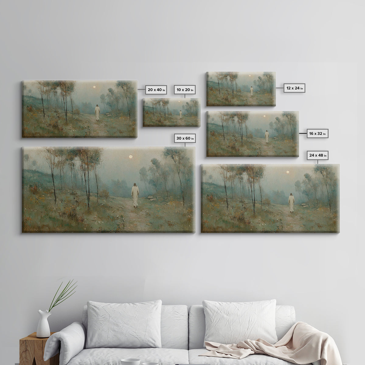 Evening Of Grace | Framed Canvas Print | Christian Art Canvas | Christian Wall Art | Jesus Painting | Christian Gift Ideas | Christmas Art