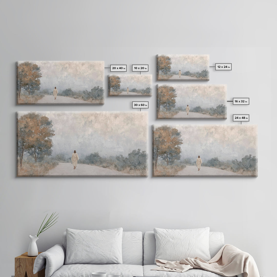Gentle Morning Peace, Framed Canvas Print, Christian Art Canvas, Christian Wall Art, Christian Christmas Art, Jesus Painting, Christian Dec
