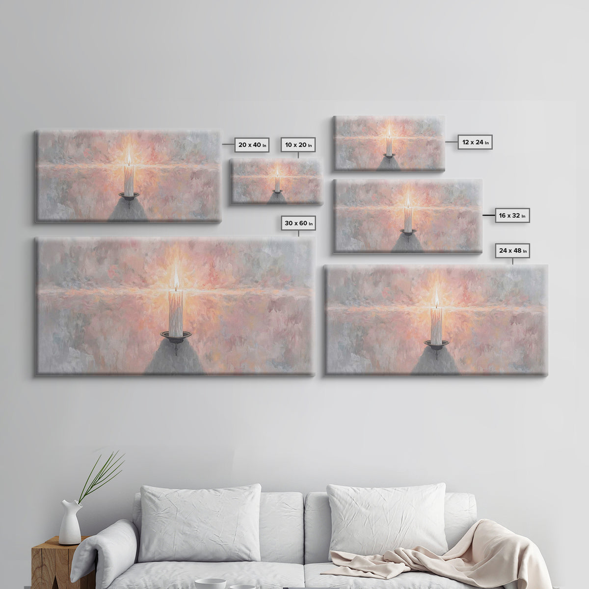 Sanctuary Glow – Framed Canvas Print – Christian Art Canvas – Christian Decorations – Christian Wall Art – Christmas Art – Christian Christ