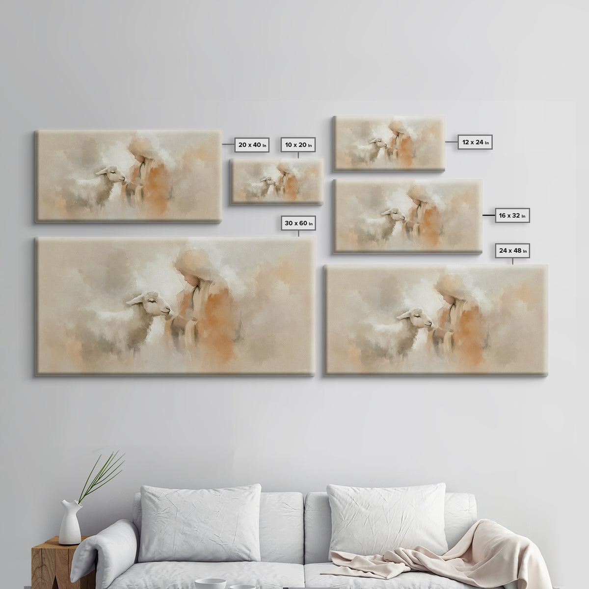 Shepherd’s Peace – Framed Canvas Print – Christian Wall Art – Christian Art Canvas – Jesus Painting – Christmas Art – Christian Christmas A