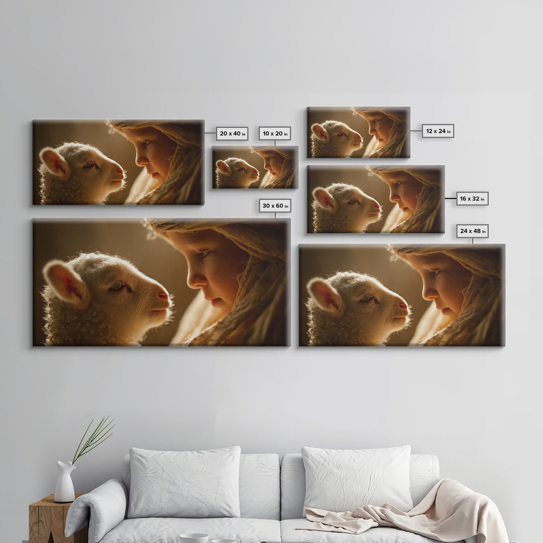 Tender Light – Framed Canvas Print – Christian Wall Art – Jesus Painting – Christian Art Canvas – Christian Gift – Christmas Art – Christia