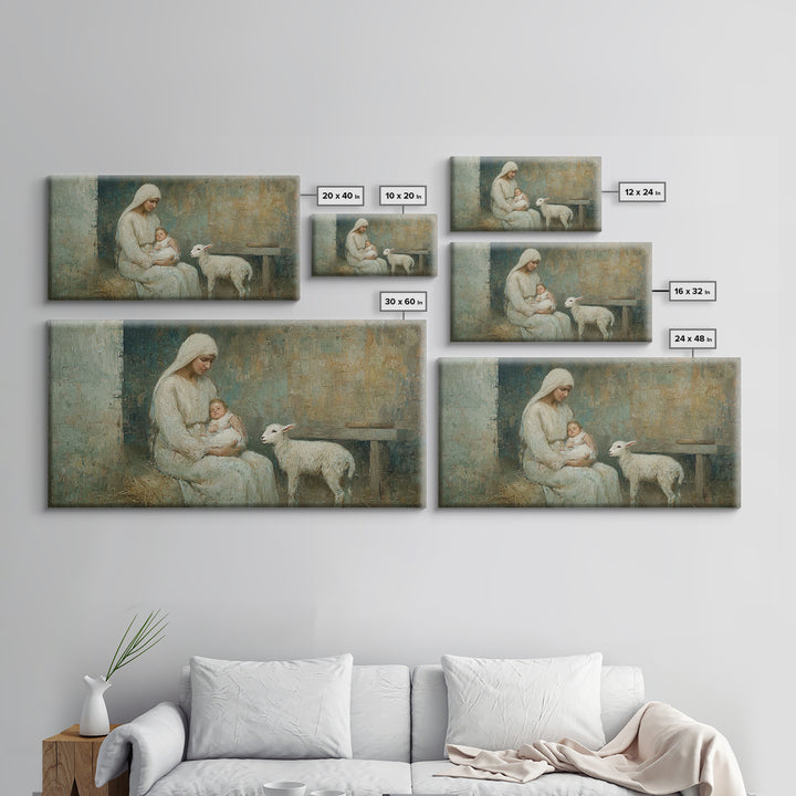 Holy Manger Calm – Framed Canvas Print – Christian Wall Art – Christian Art Canvas – Jesus Painting – Christian Christmas Art – Christmas W