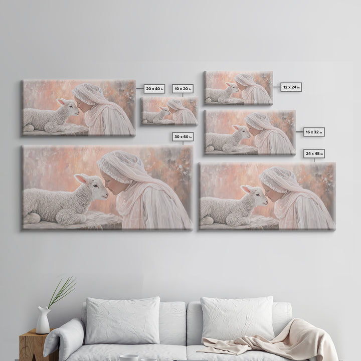 Sacred Stillness – Framed Canvas Print – Christian Wall Art – Christian Art Canvas – Christian Painting – Christmas Art – Christian Christm