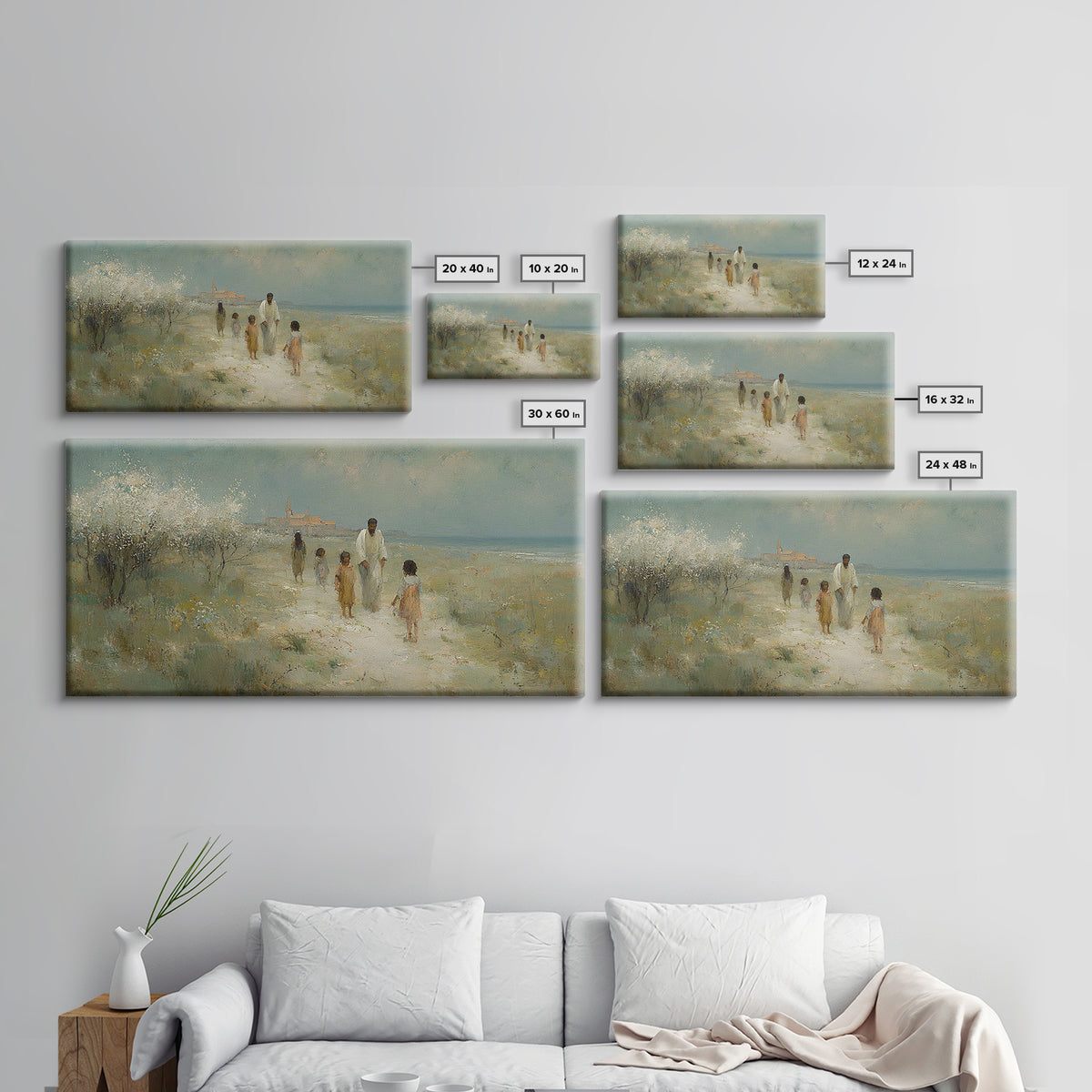 Pure Blessing – Framed Canvas Print – Christian Wall Art – Christian Art Canvas – Jesus Painting – Christmas Art – Christian Christmas Art
