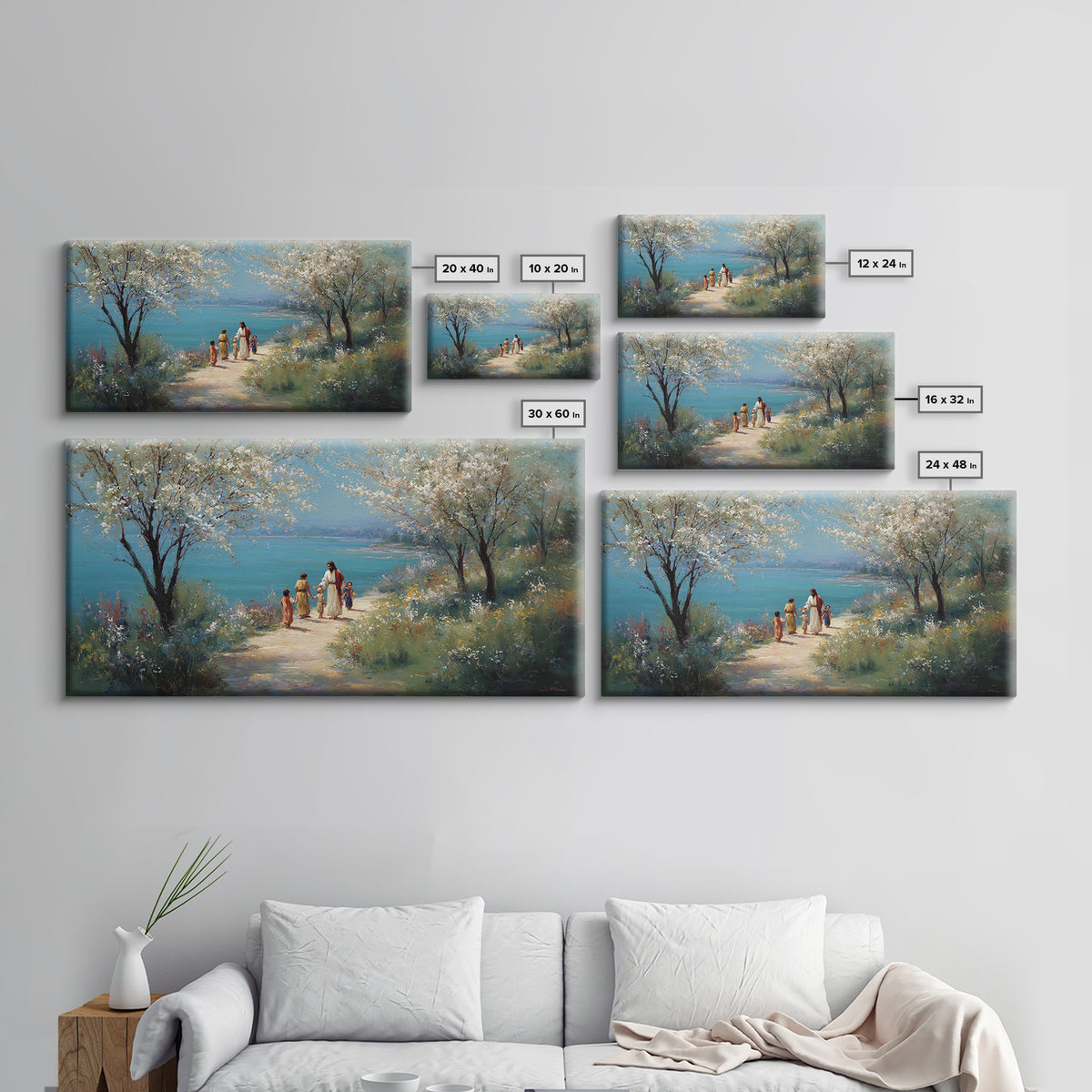 Path Of Grace – Framed Canvas Print – Christian Wall Art – Christian Art Canvas – Jesus Painting – Christian Gift Ideas – Christian Decor –