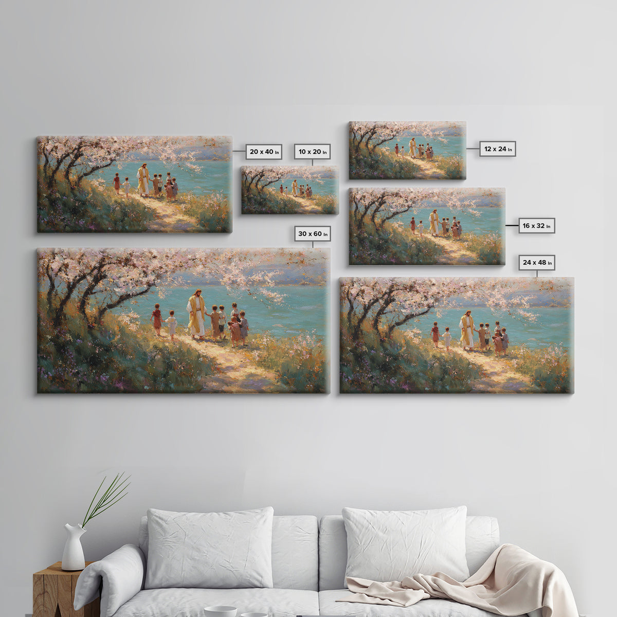 Garden Of Peace – Framed Canvas Print – Christian Wall Art – Christian Art Canvas – Jesus Painting – Christian Art Print – Christian Christ