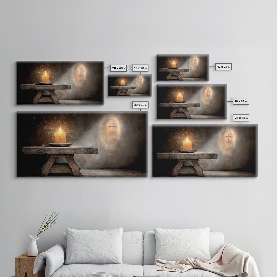 Sacred Ember – Framed Canvas Print – Christian Art Canvas – Christian Wall Art – Christmas Art – Christian Decoration – Christian Gift Idea