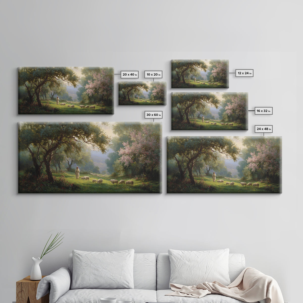 Garden Of Peace | Framed Canvas Print | Christian Wall Art | Christian Art Canvas | Jesus Painting | Modern Christian Art | Christian Chris